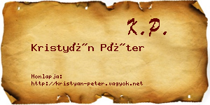 Kristyán Péter névjegykártya